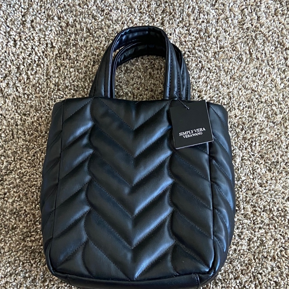 Simply Vera Vera Wang Chevron Black Tote